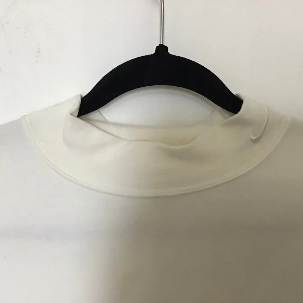 Nike Cream Mock Neck Sweatshirt with Adjustable zippered back Large